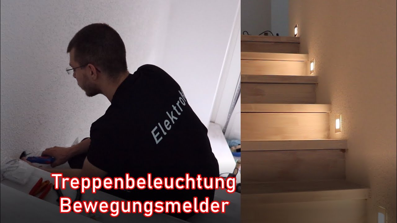 Treppenbeleuchtung mit Bewegungsmelder / Montage (Teil 2/2) ElektroM
