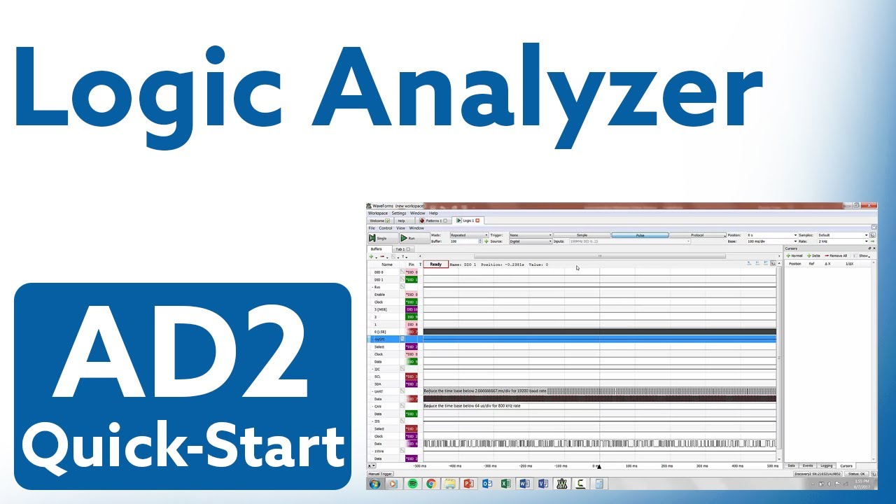 Analog Discovery 2 QuickStart: Video 12 - Logic Analyzer