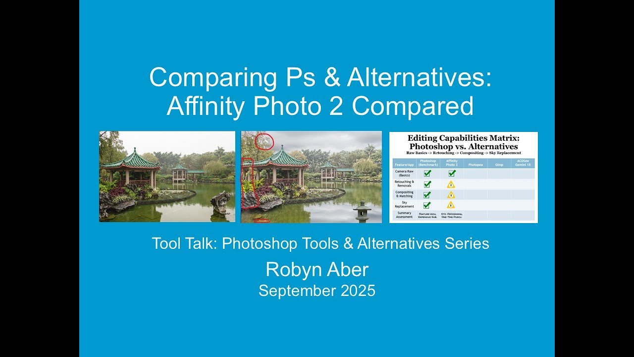 Affinity Photo 2 Workflow - Compared to Photoshop Benchmark