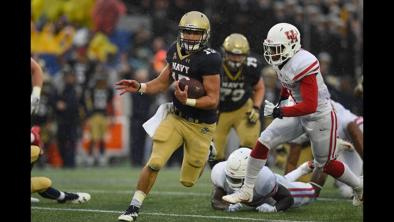 2016 American Football Highlights - Navy 46, #6 Houston 40
