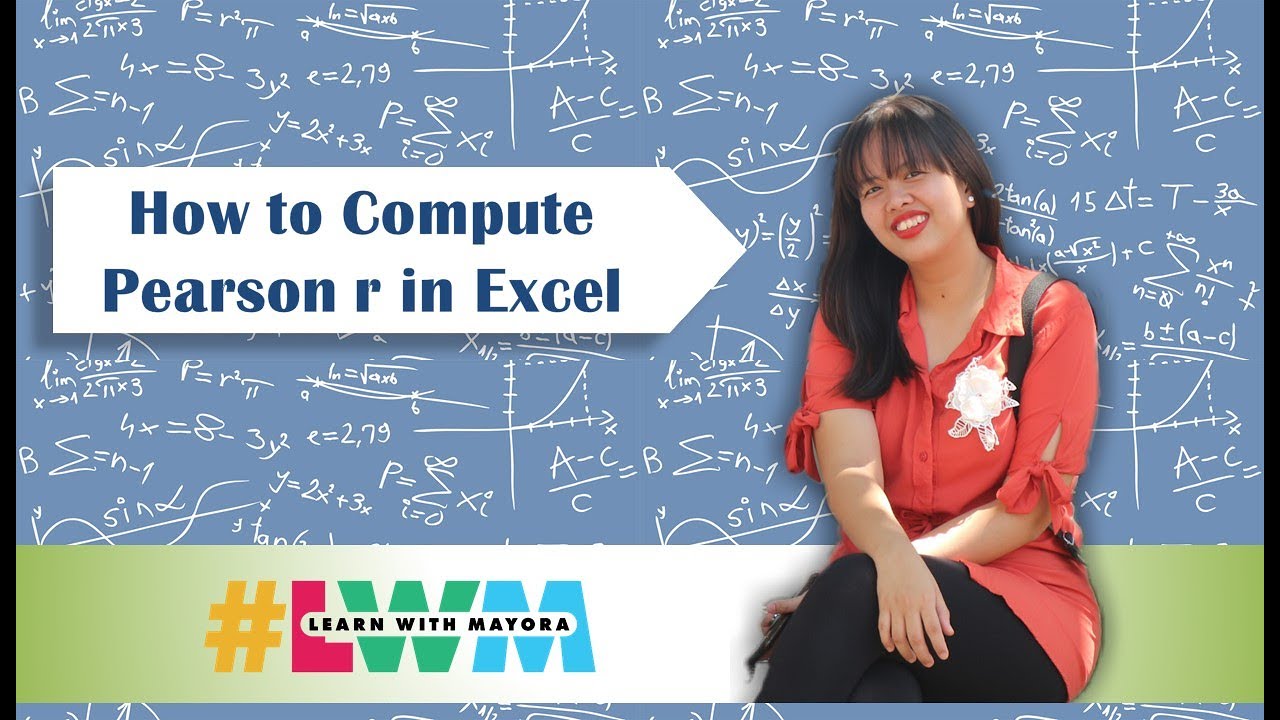 [Tagalog] How to Compute Pearson r Using MS Excel