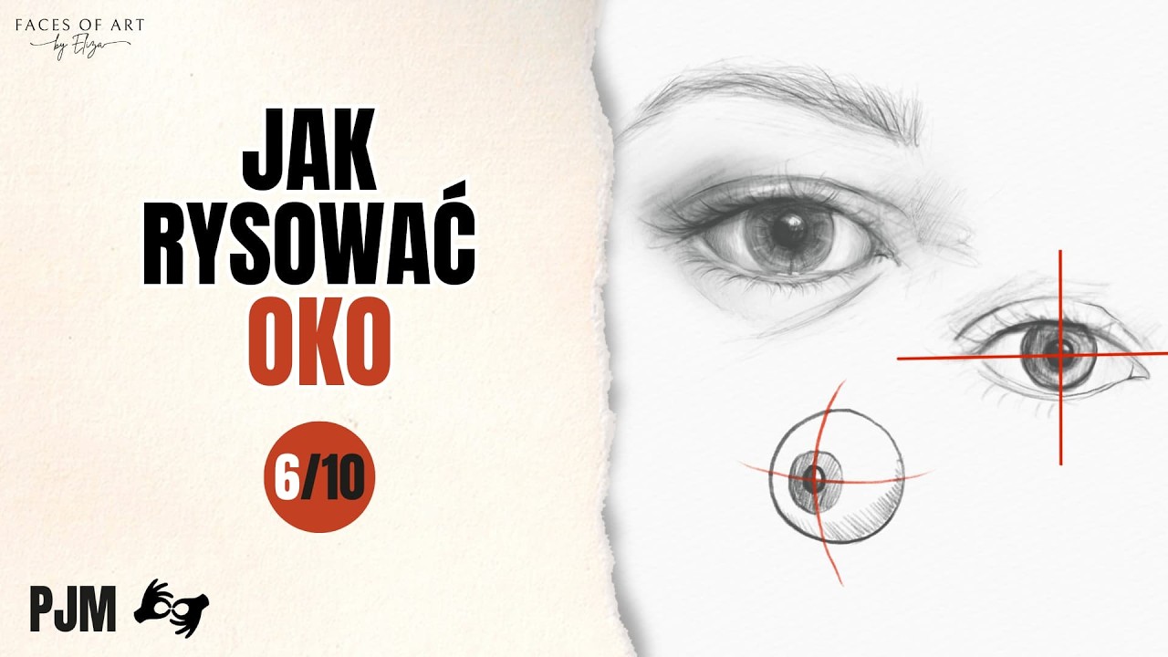 Jak narysować oko - czy robisz ten błąd? | Kurs portretu PJM | 6/10