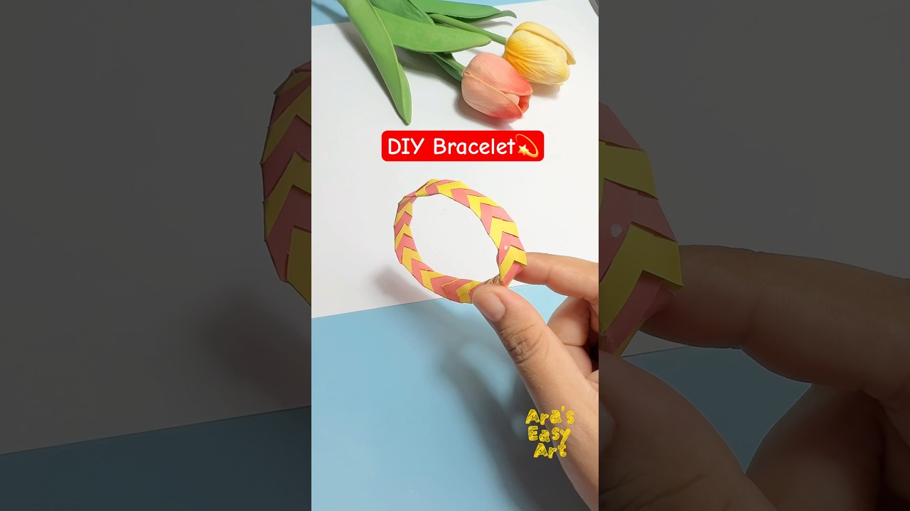 💫 DIY Origami Easy Bracelet Paper Craft  #diy #viral #ytshorts #bracelet
