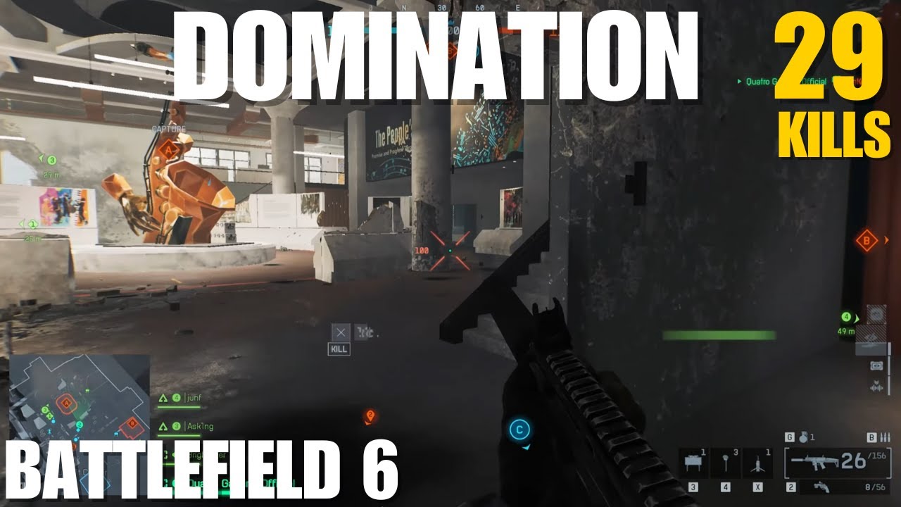 BATTLEFIELD 6 - DOMINATION MODE 29KILLS using SMG Full Gameplay! Empire State Map