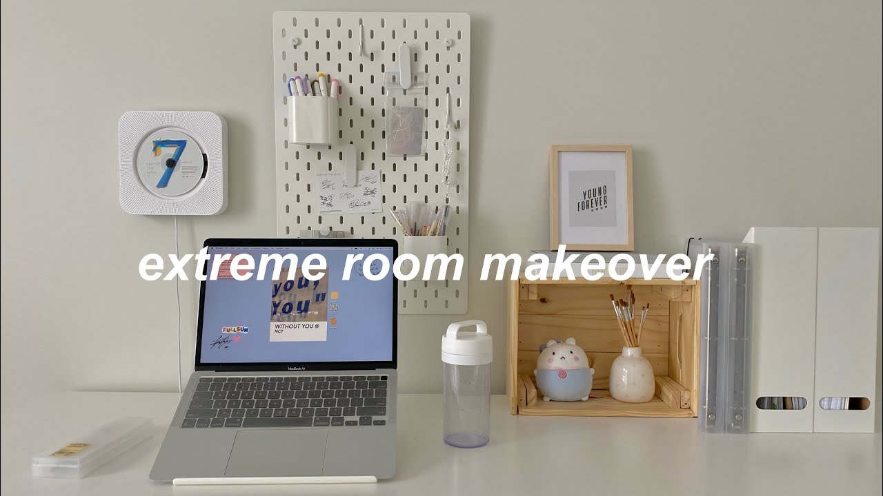 room makeover; soft minimal aesthetic