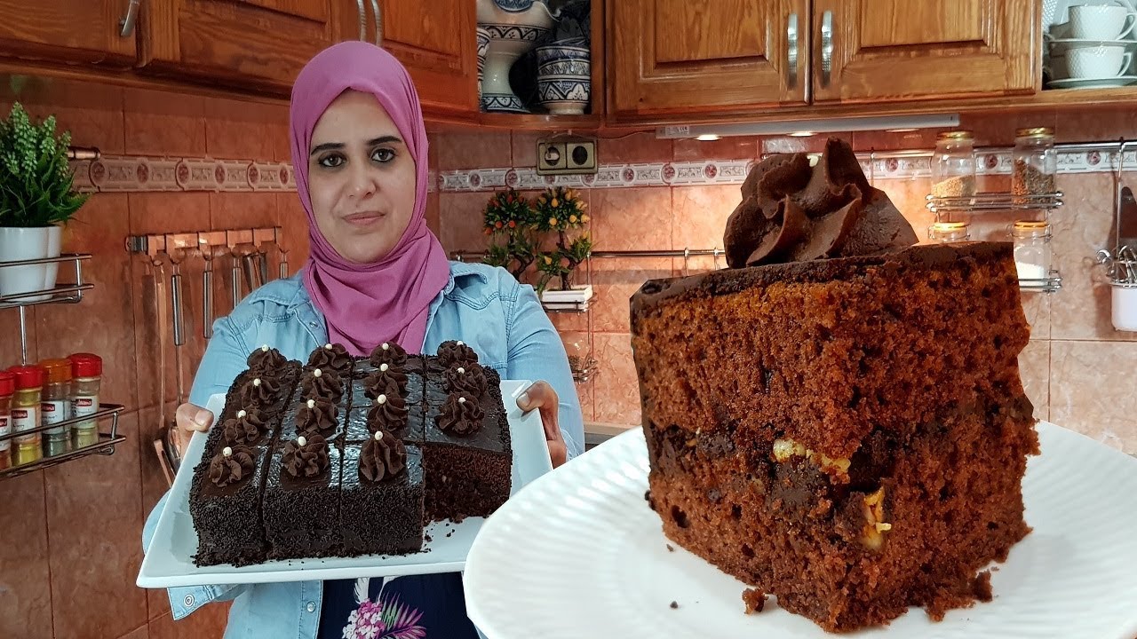 كيكة الشكلاط المعلكة بحشوة  مقرمشة وكريمة جد سهلة رائعة فعلا تحفة