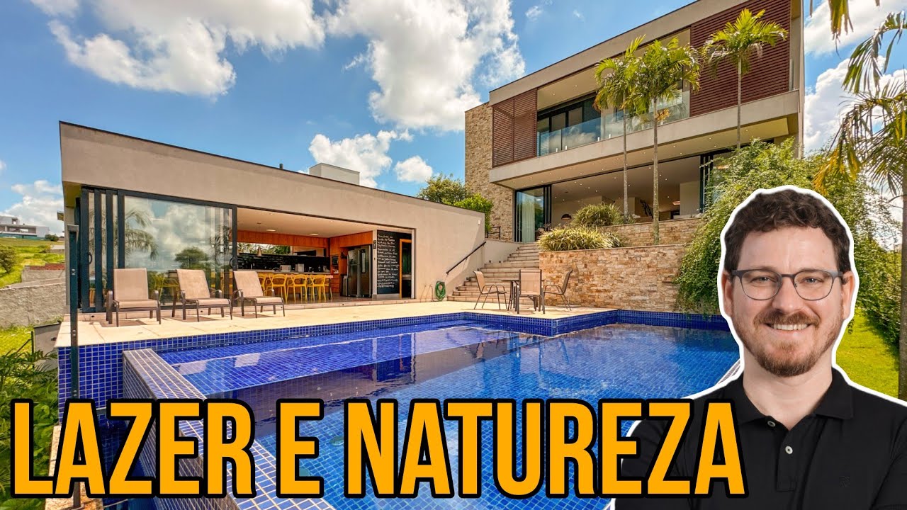 Casa com arquitetura PRIMOROSA e um super LAZER de fundos pra MATA📍 Fazenda Serrazul 2 (Serra Azul)