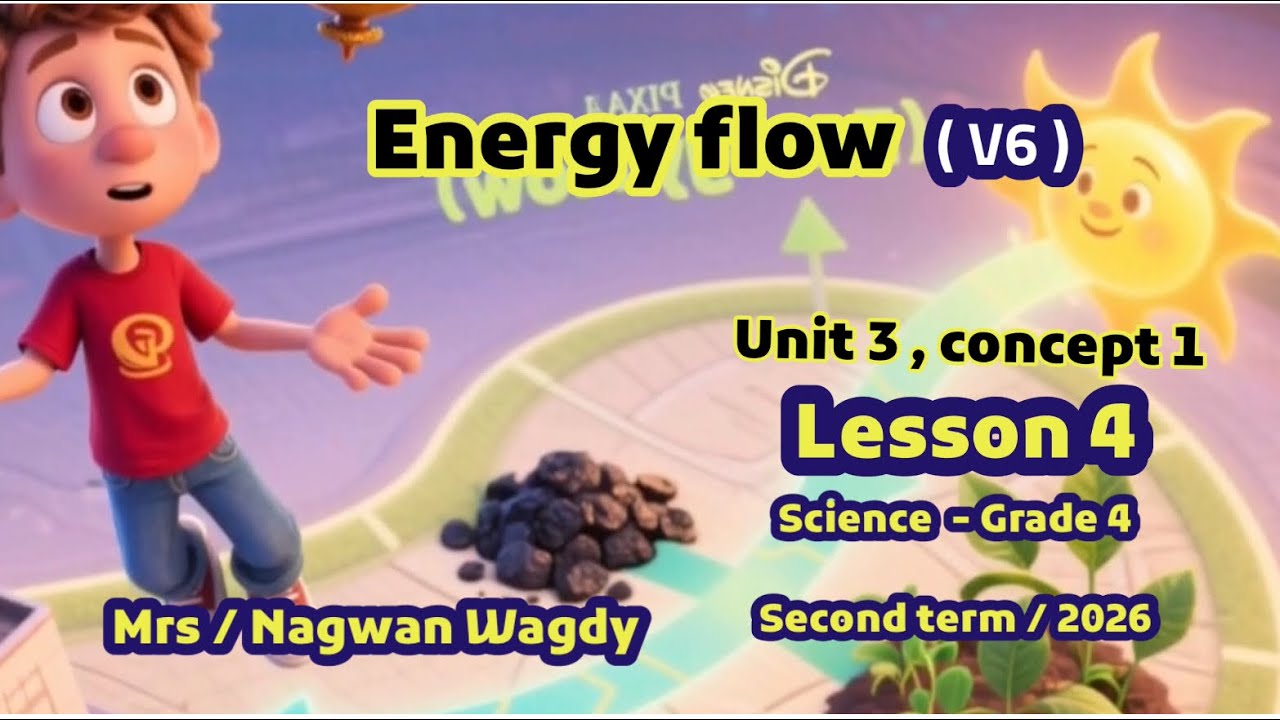 lesson 4 ,  follow flow of energy  , unit 3 , concept 1 , الصف الرابع التيرم الثاني 2026