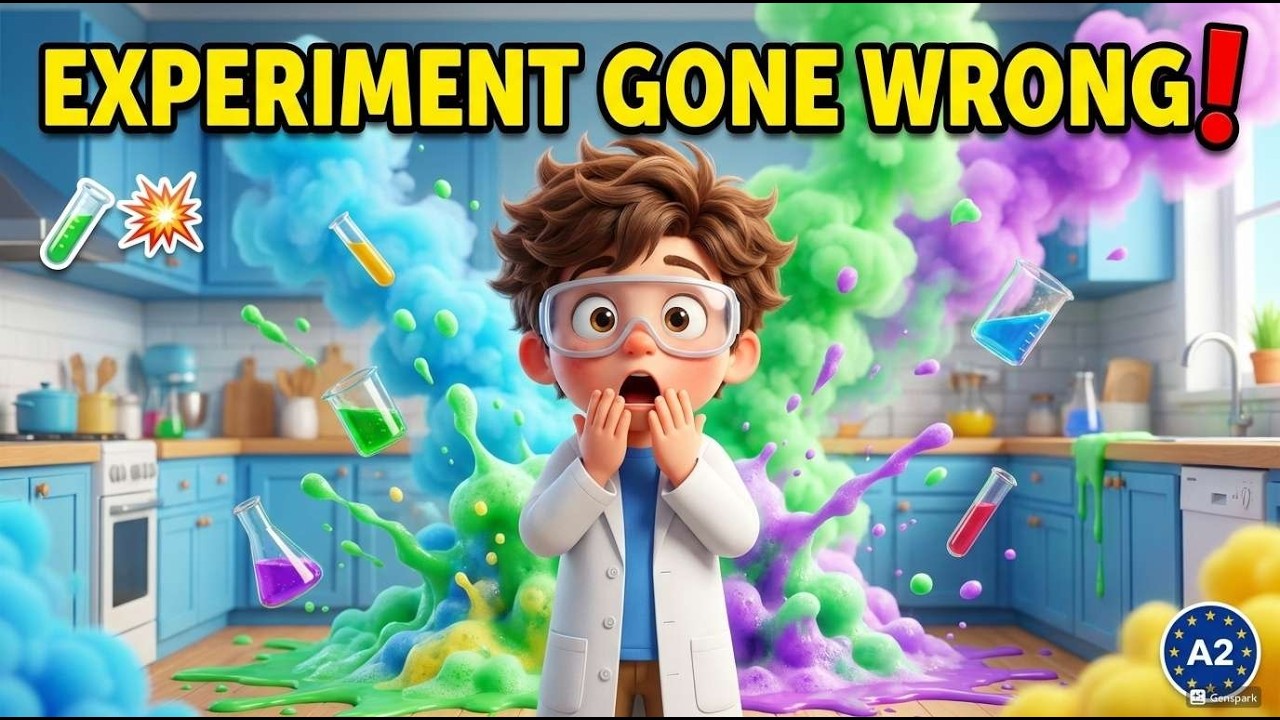 🧪 SCIENCE EXPERIMENT GONE WRONG! 💥 Tom Flooded the House! | Slow English Story A2 Level