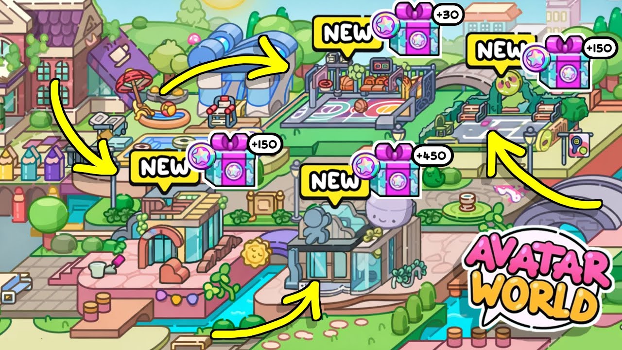 UNLOCK ALL NEW LOCATIONS IN AVATAR WORLD NOW! // HAPPY GAME WORLD