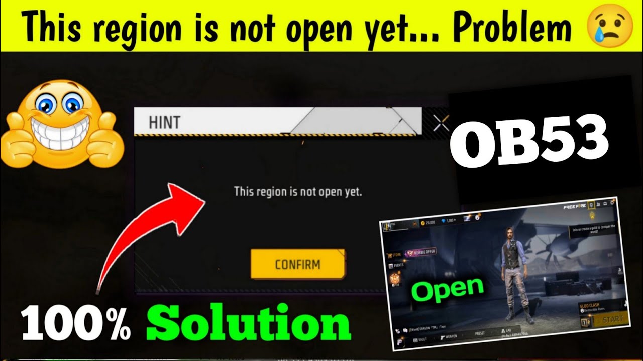 This region is not open yet. problem | OB53 advance server open problem Solve | advance server