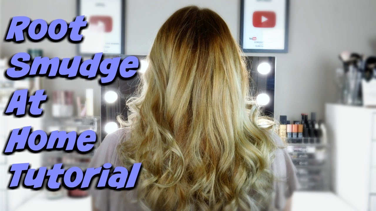 ROOT SMUDGE AT HOME TUTORIAL ON BLONDE HAIR