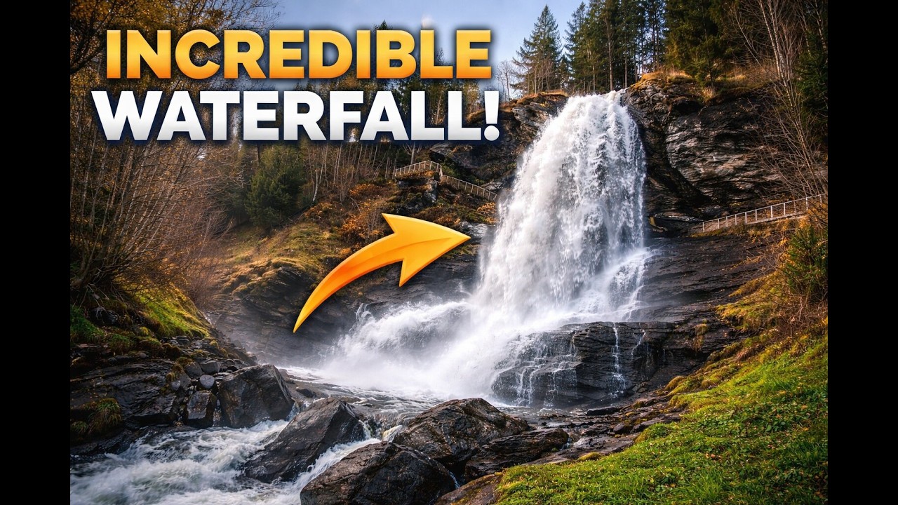 Steinsdalsfossen Waterfall Adventure - Scenic drive + Nature views #norway #scenicdrive