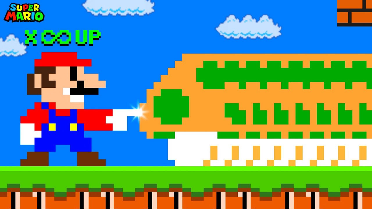 Super Mario Bros., But Mario Can Turn Anything He Wants Wider