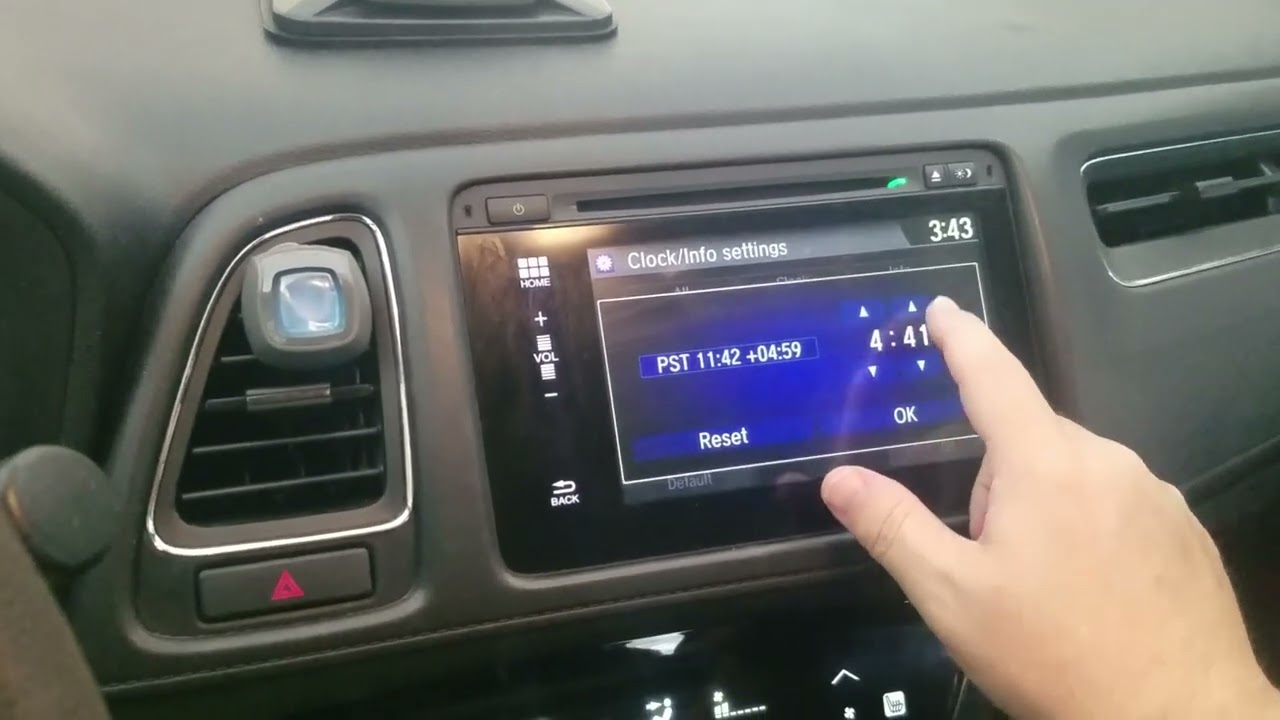 How to Set TIME Clock on Honda CR-V HR-V