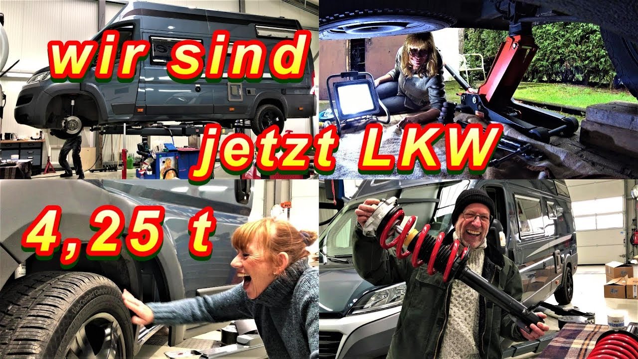 4,25 t für das Fiat Ducato Wohnmobil 💥 Auflastung - Höherlegung - Reifenwahl 💥 unser Weg zum LKW