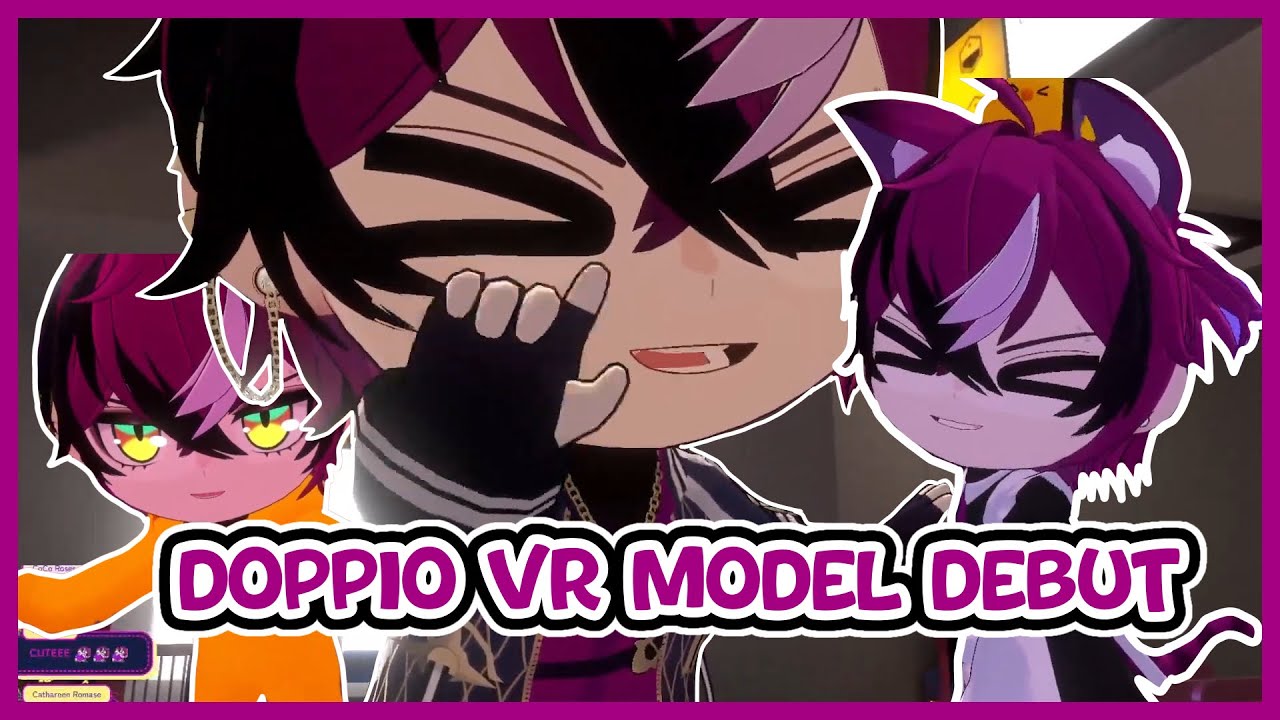 Doppio VR chibi model debut is just so cute !! ⎯ Doppio Dropscythe Nijisanji clip