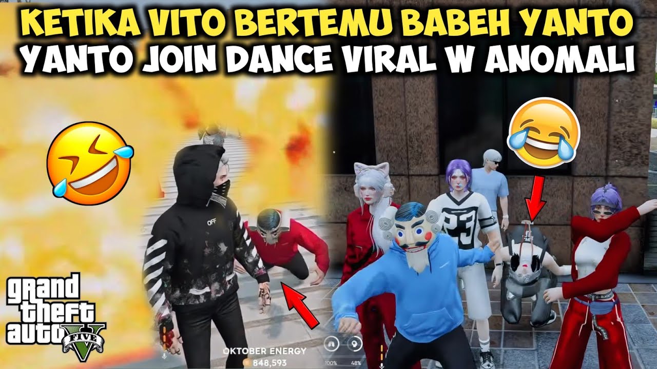 KETIKA VITO KETEMU BABEH YANTO | YANTO JOIN DANCE VIRAL W ANOMALI | GTA 5 ROLEPLAY