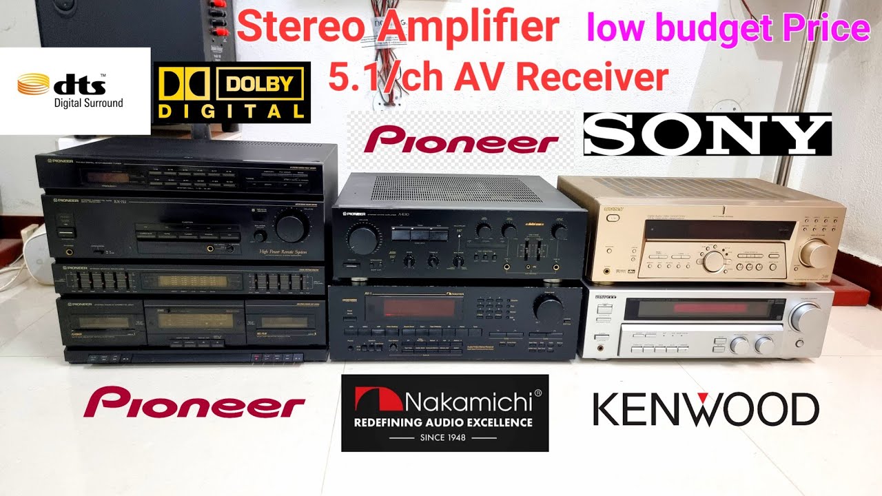 Nakamichi Pioneer Stereo Amplifier Sony Kenwood 5.1/ch AV Receiver low budget Price