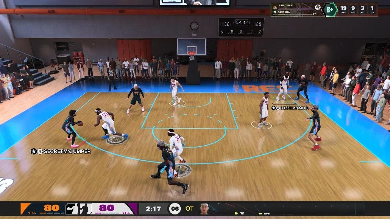 NBA 2K26. 6'11 C Kevin Garnett Glass Guardian Stretch Riser Build. Squad Up Rec Gameplay Highlights.