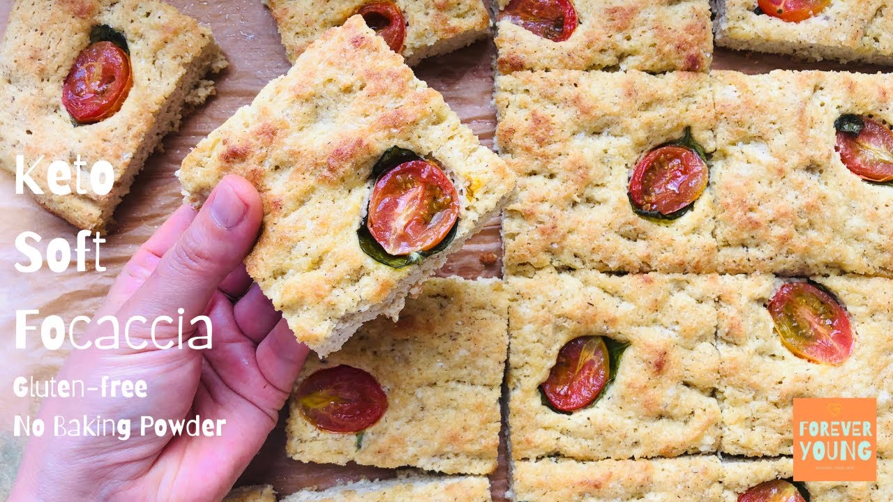 Keto Soft Focaccia Bread🧡Gluten-free, Low Carb, LCHF⎪No Baking Powder, No Baking Soda