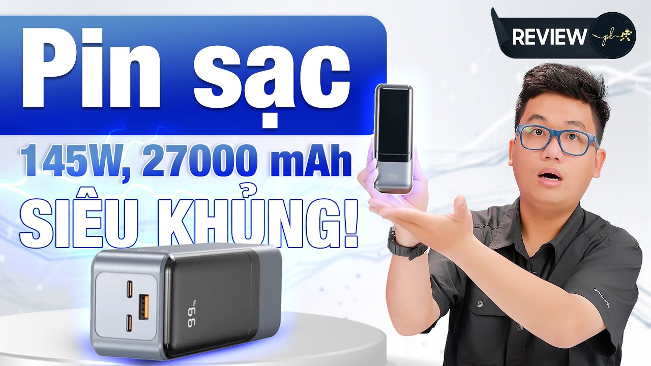 Pin sạc WiWU 145W dung lượng KHỦNG 27.000 mAh!!! | Thế Giới Phụ Kiện