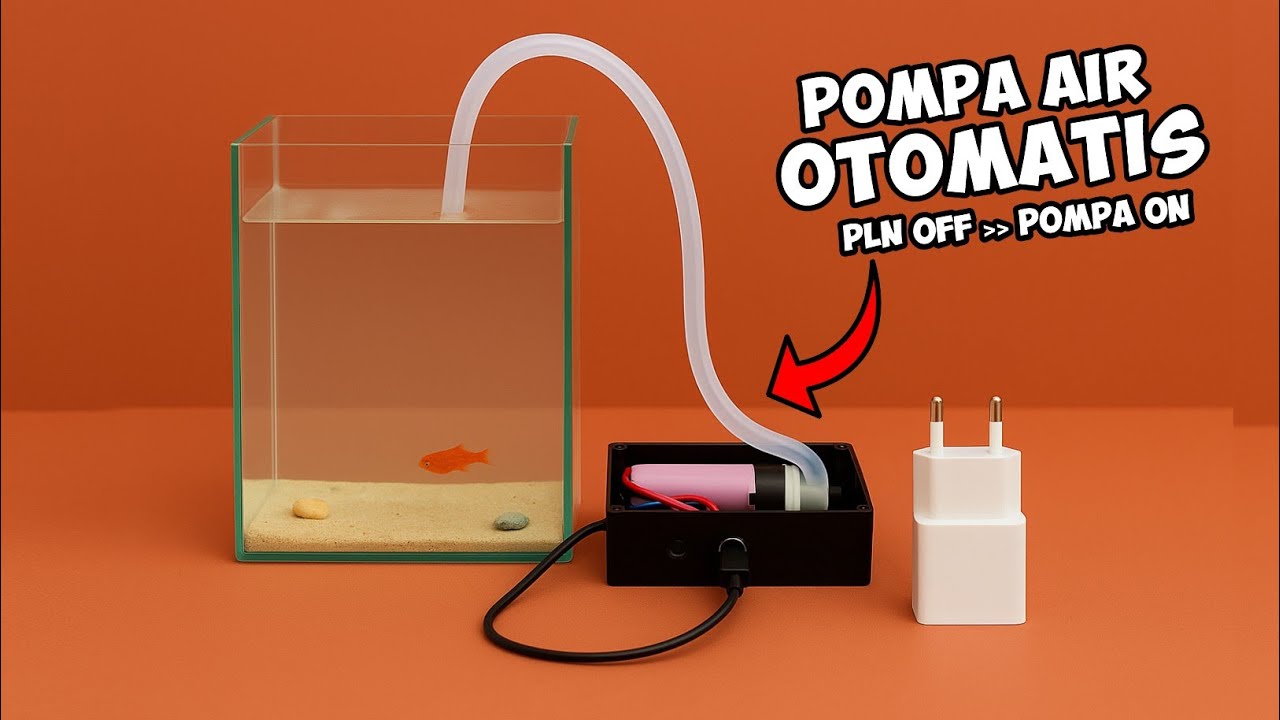 Pompa Air Otomatis dari Barang Bekas, Tetap Nyala Tanpa Listrik PLN