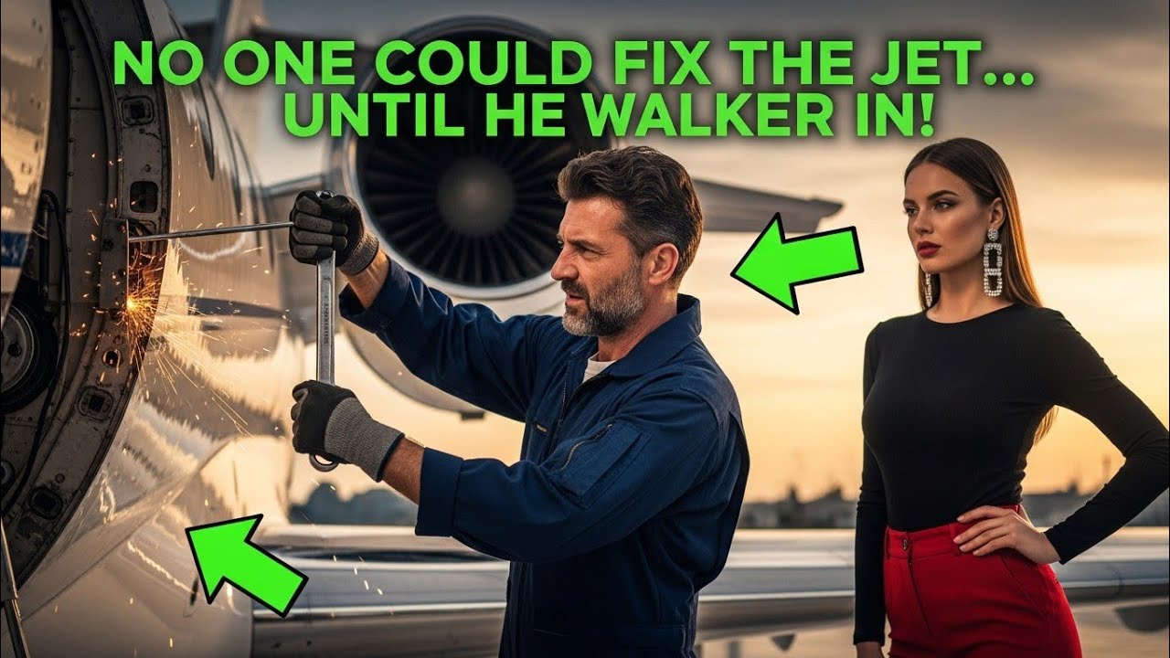 No One Could Fix the Billionaire’s Jet — Until a Single Dad Mechanic Walked In