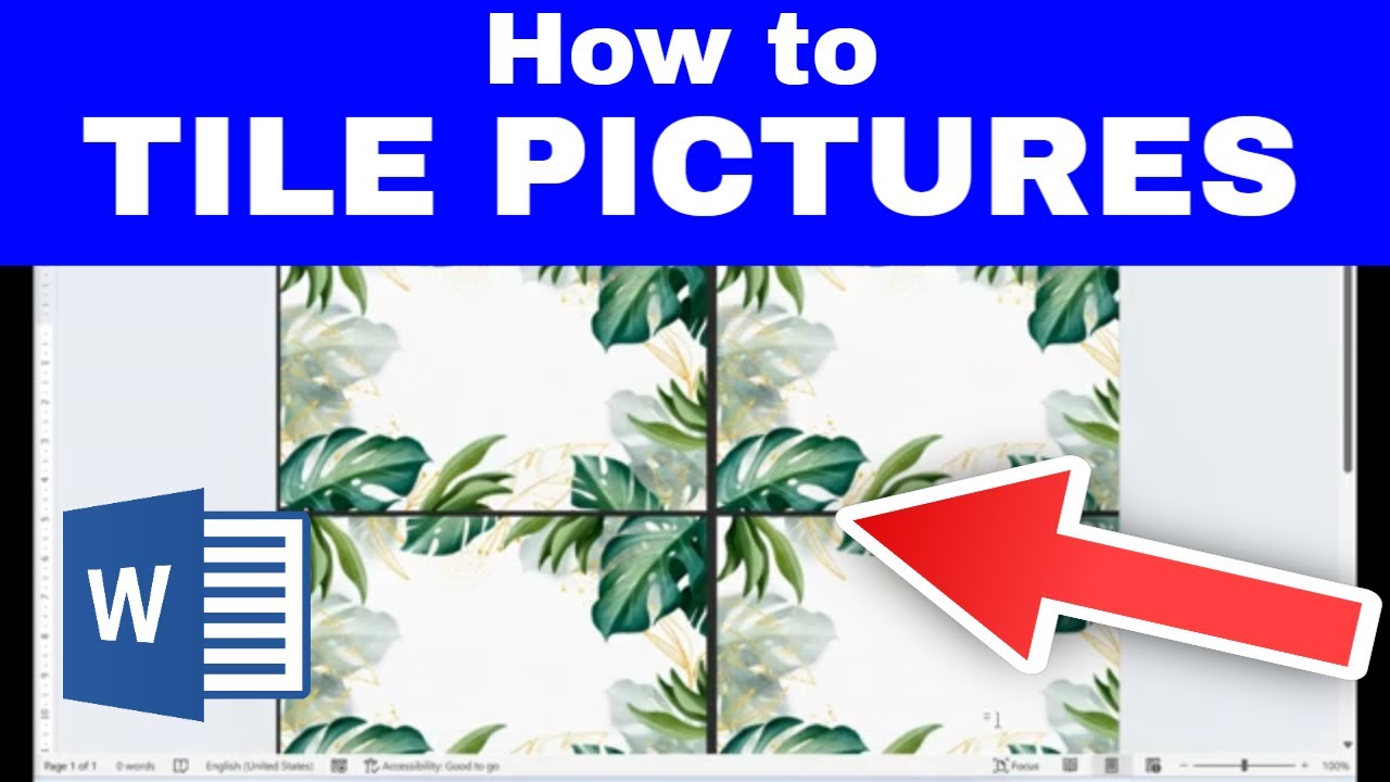 How to Tile Pictures in Microsoft Word | Make Tiled Background in Word