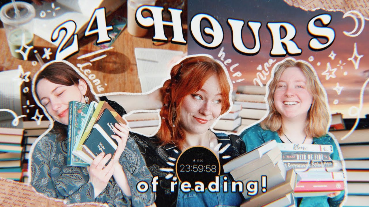 we tried to read for 24 HOURS STRAIGHT… 🫠 readathon vlog with friends 📖🌛☁️