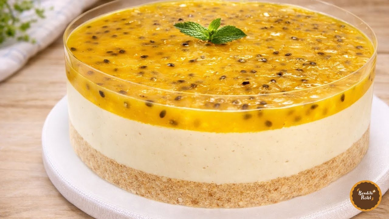 Fácil y Práctico CHEESECAKE DE MARACUYÁ Para la Venta |Postre sin Horno 😋