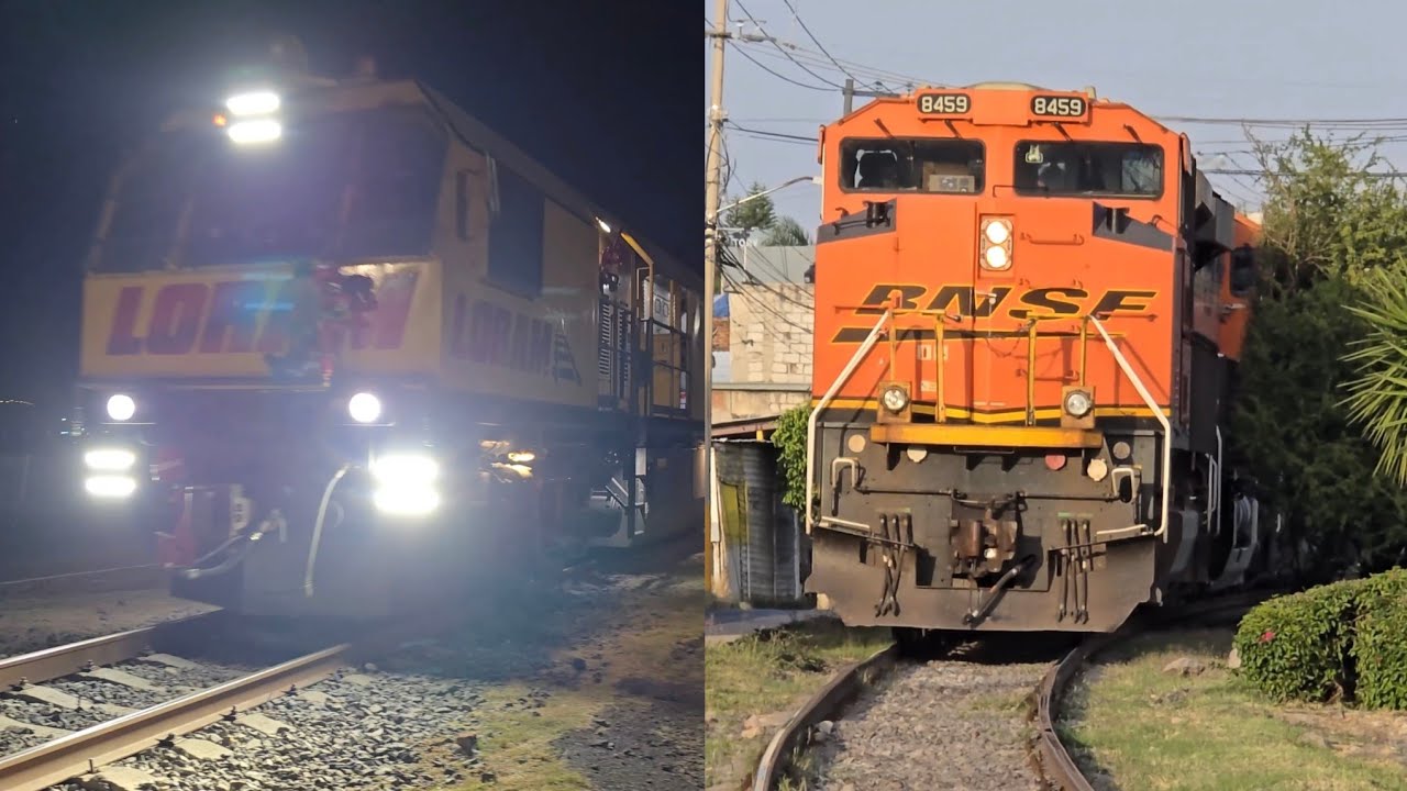 ¡ESPECTACULARES TRENES Y LA ESMERILADORA LORAM EN IRAPUATO! SD70ACU, BNSF Y MÁS!