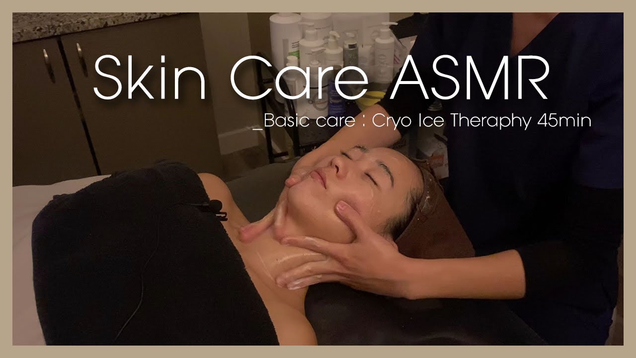 [ASMR] Real skin care ASMRㅣKorean facialㅣ스라테티션 기본관리ㅣ크라이오 아이스 테라피ㅣNo talking❄️💙