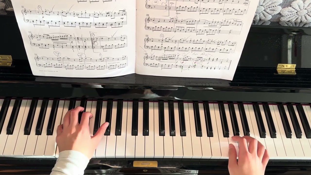 Sonatina in F Major tears and hard work put in this piece. 