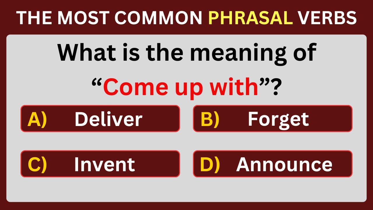 English Phrasal Verbs Quiz | Can You Score 25/25? 96% Cannot! #challenge 2