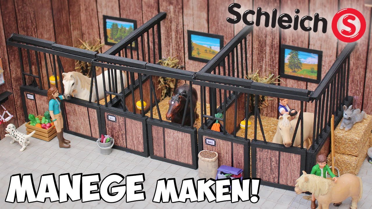 DE STALLEN VAN DE NIEUWE SCHLEICH PAARDEN MANEGE BOUWEN! 🤩 Manege serie #15 | Daphne draaft door