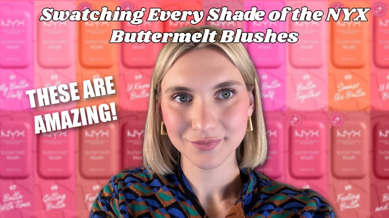 Свотчи всех оттенков НОВЫХ румян NYX BUTTERMELT BLUSHES