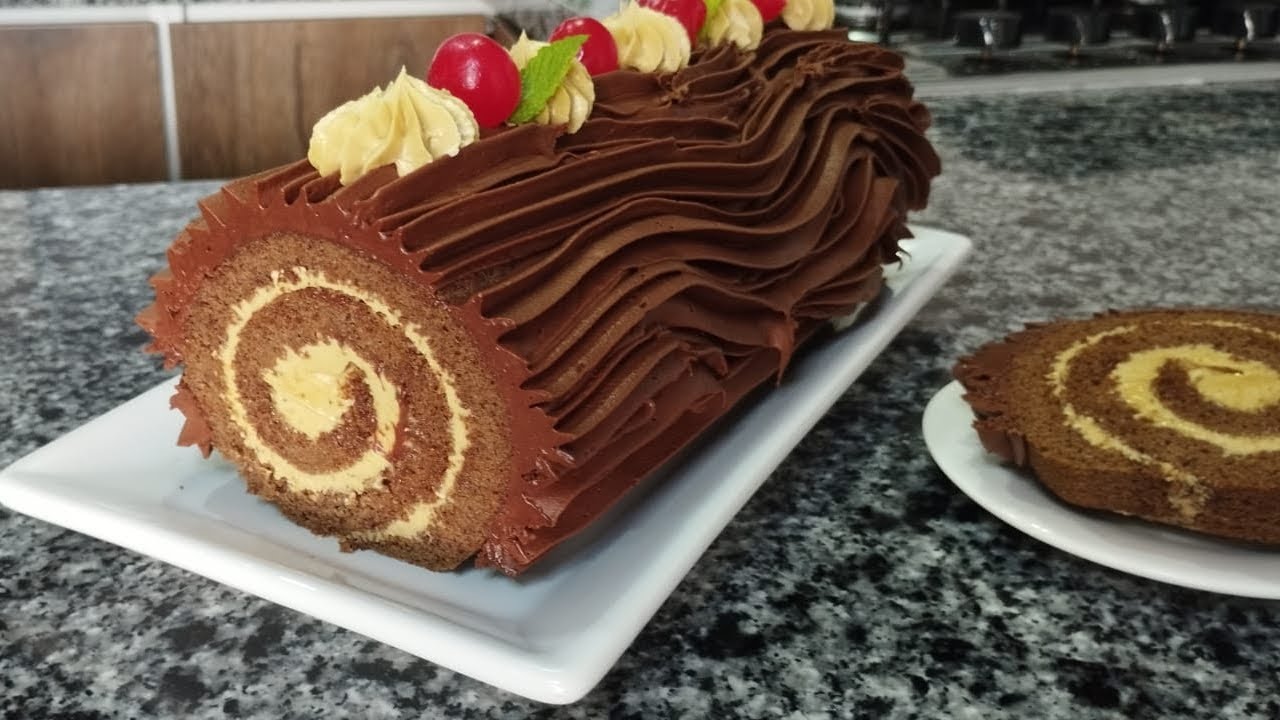 Tronco de Navidad Clásico (Bûche de Noël Tradicional)