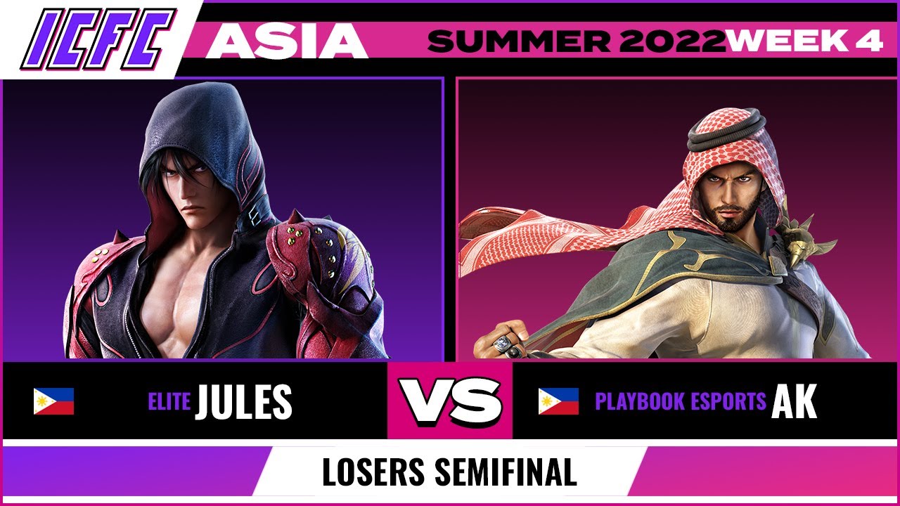 Jules (Jin) vs AK (Shaheen) - Losers Semifinal ICFC TEKKEN Asia: Summer 2022 - Week 4