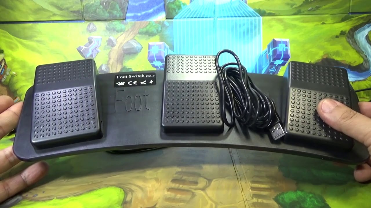 발로 컴퓨터를 제어 입력하는 중국산 입력장치 FS3 P USB foot switch 페달 리뷰