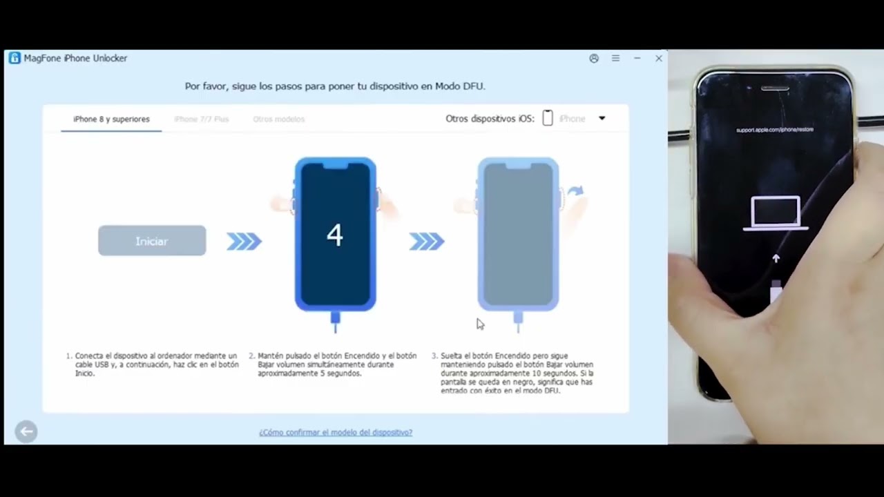 Bypass cuenta de icloud y Bypass MDM iOS 12.0 a iOS 16.7.5 con MagFone iPhone Unlocker