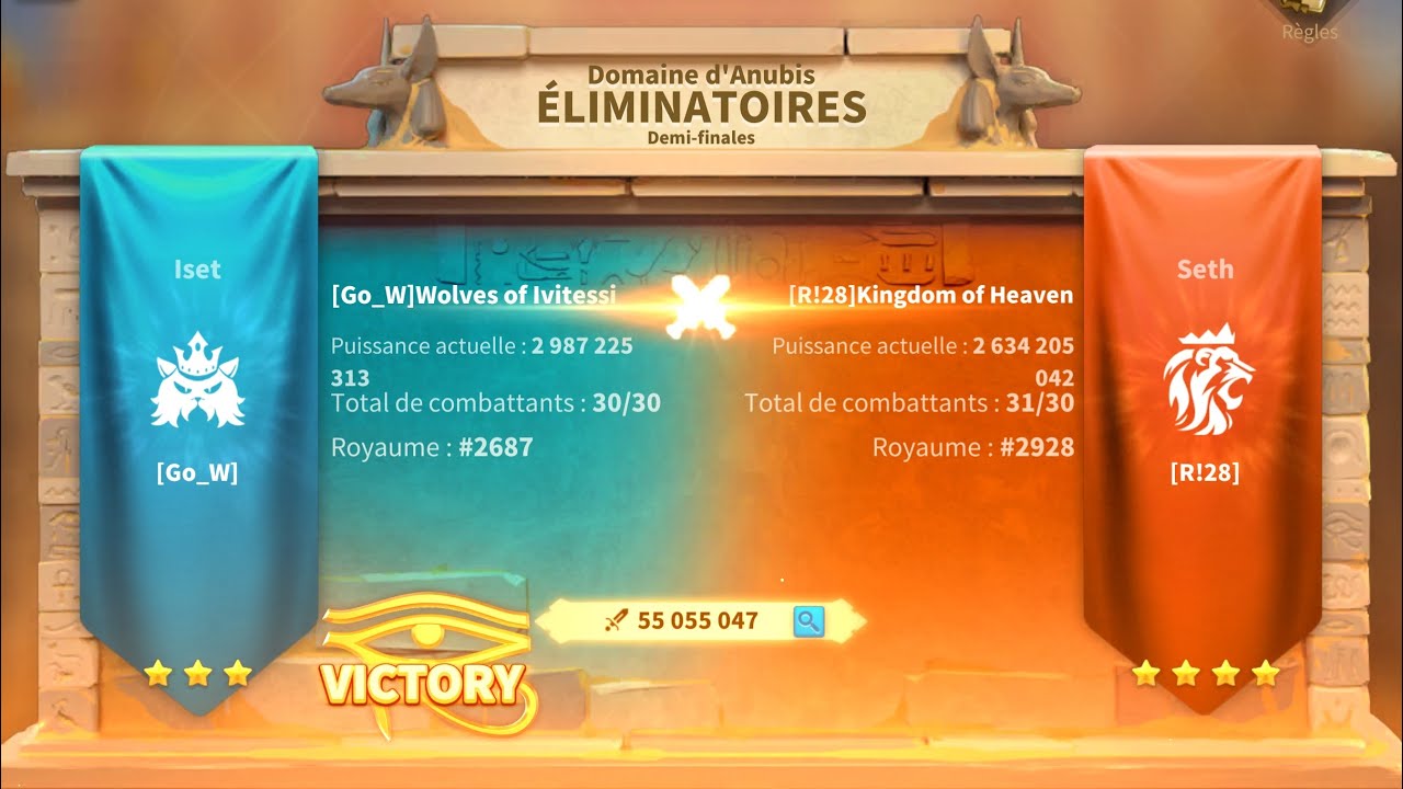 Rise of kingdoms Ark of Osiris league semi finale of division pvp 23 mars 2025