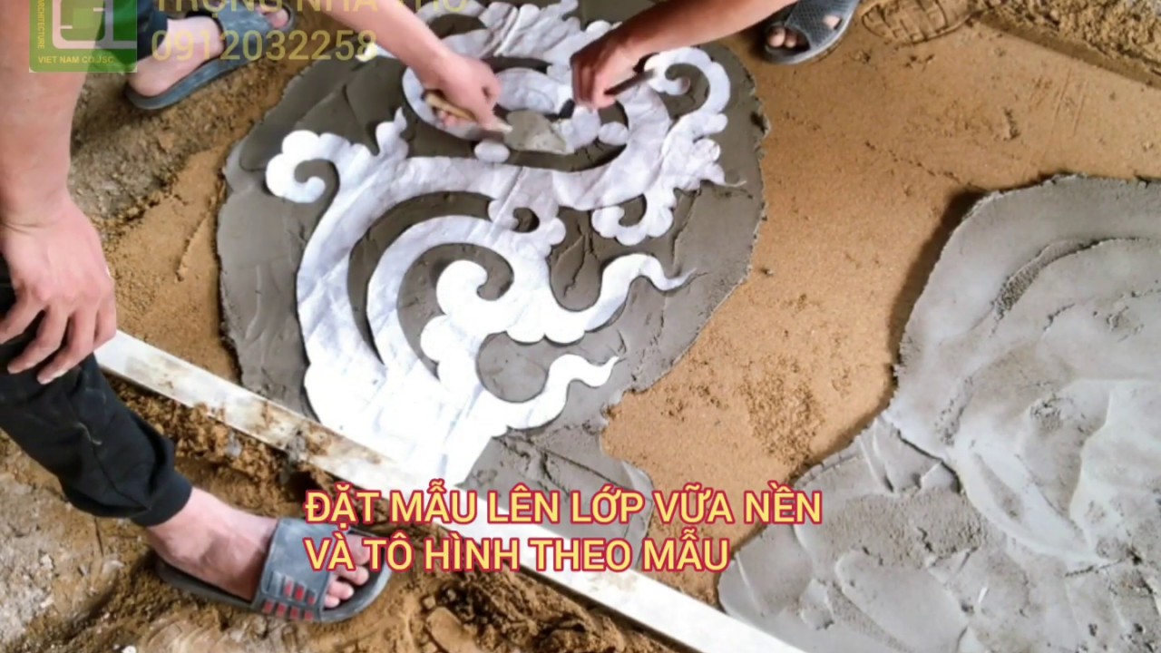 Đắp vẽ hoa văn xi măng Nh&agrave; thờ, từ đường &hearts;️p1:  khung k&igrave;m n&oacute;c ☎️0912032258&hearts;️TRỌNG NH&Agrave; THỜ.v132020