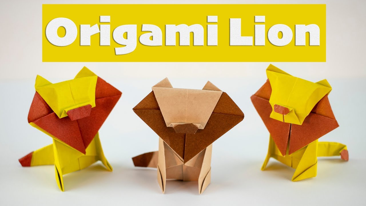 How to fold an origami lion (basic)