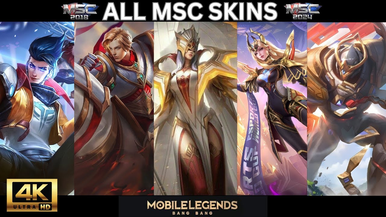 All MSC Skins Showcase in 4K | Entrance Animations | Mobile Legends 2025 Collection