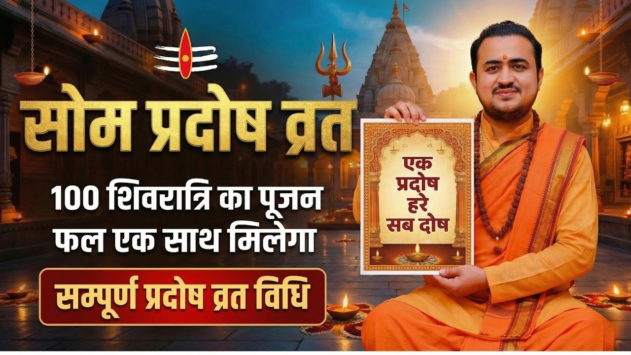 सोम प्रदोष व्रत ||100 मासिक शिवरात्रि के पूजन का फल एक साथ . जानिये प्रदोष व्रत  पूजा विधि और नियम