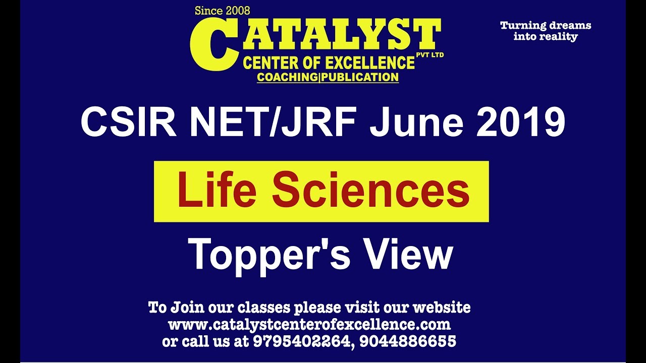 CSIR NET Life Sciences Topper's Talk 2