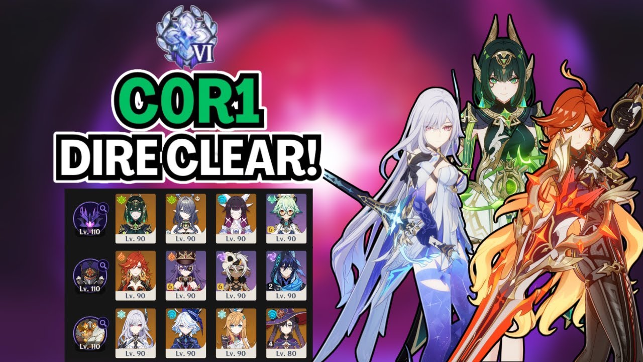 [Luna IV Stygian Onslaught] C0R1 Dire Clear (Nefer, Mavuika, Skirk) | Day 1 F2P Genshin Impact