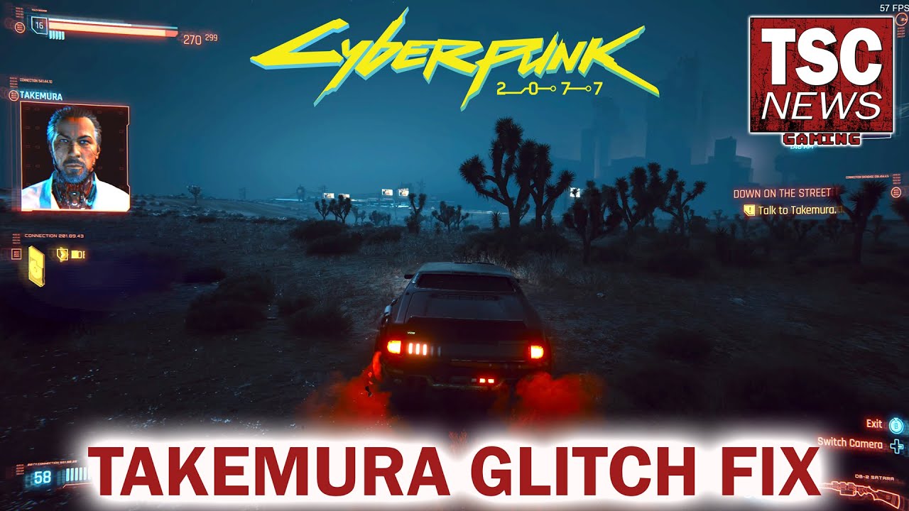 Cyberpunk 2077: Подождите день, пока не будет исправлена ​​ошибка вызова Такемуры