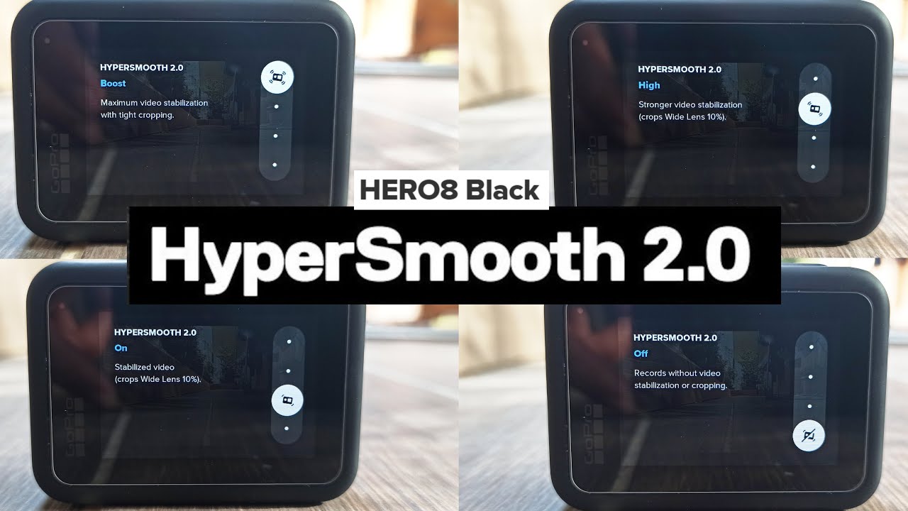 GoPro Hero 8 Black HyperSmooth 2.0 Performance : ON-HIGH-BOOST
